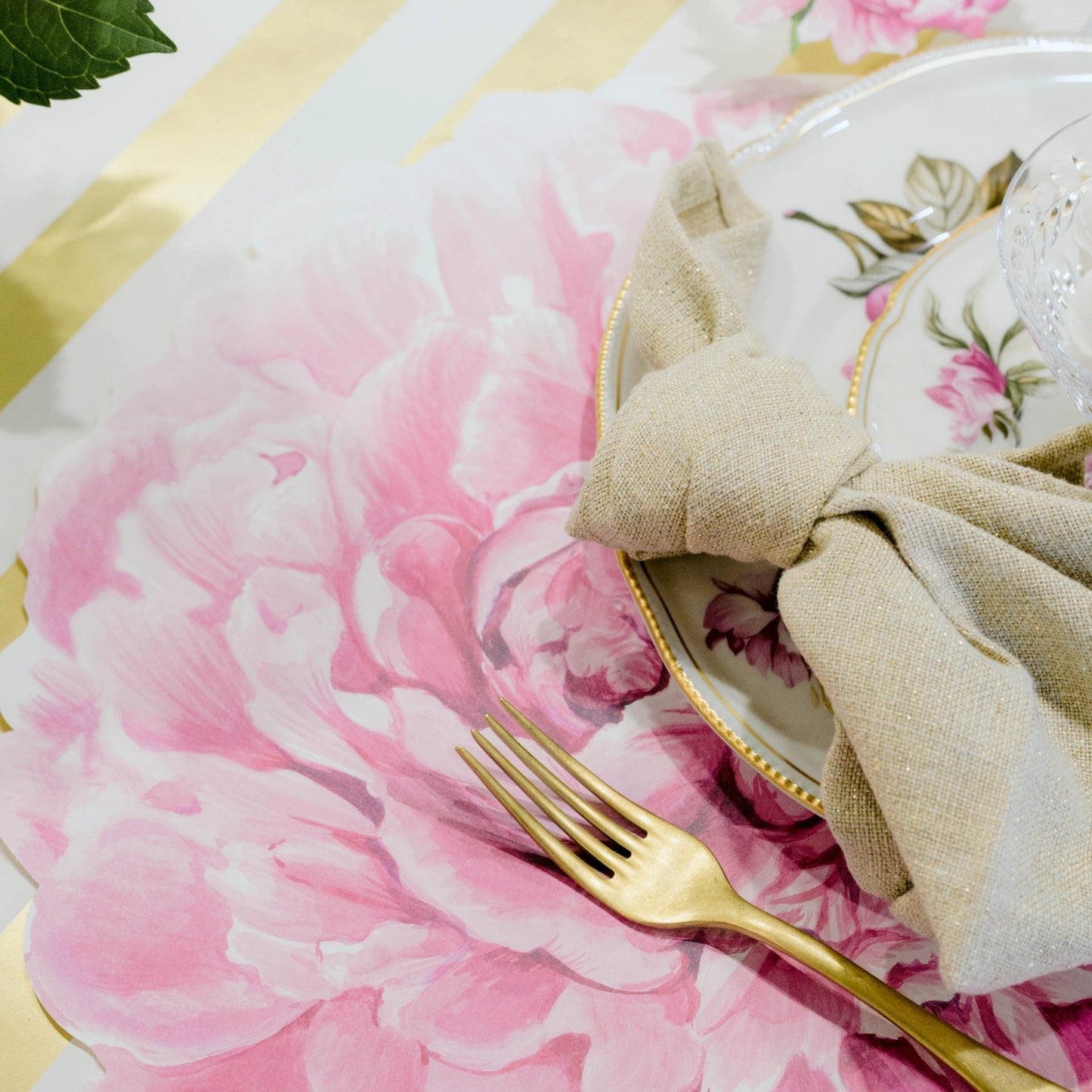 Die-cut Peony Placemat