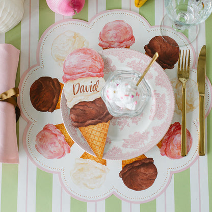 Die-cut Ice Cream Placemat
