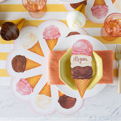 Die-cut Ice Cream Placemat