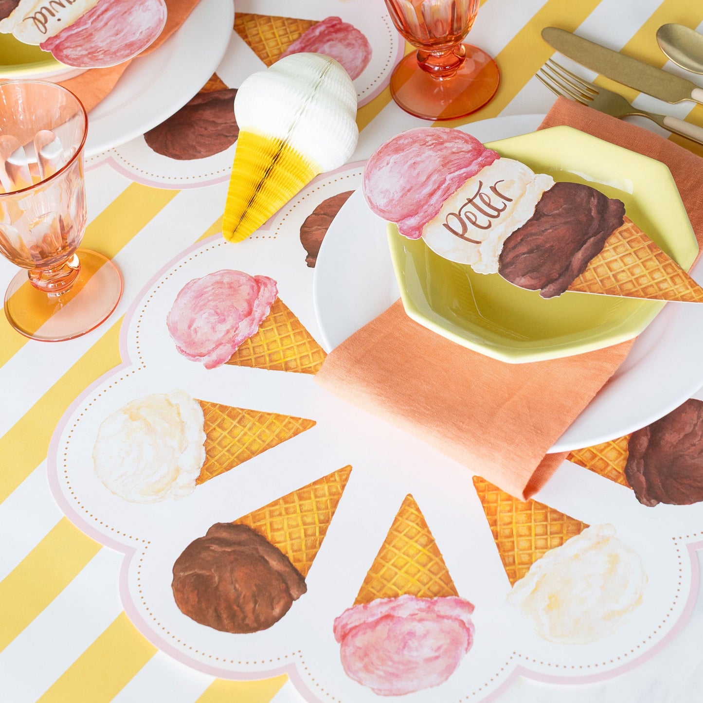 Die-cut Ice Cream Placemat