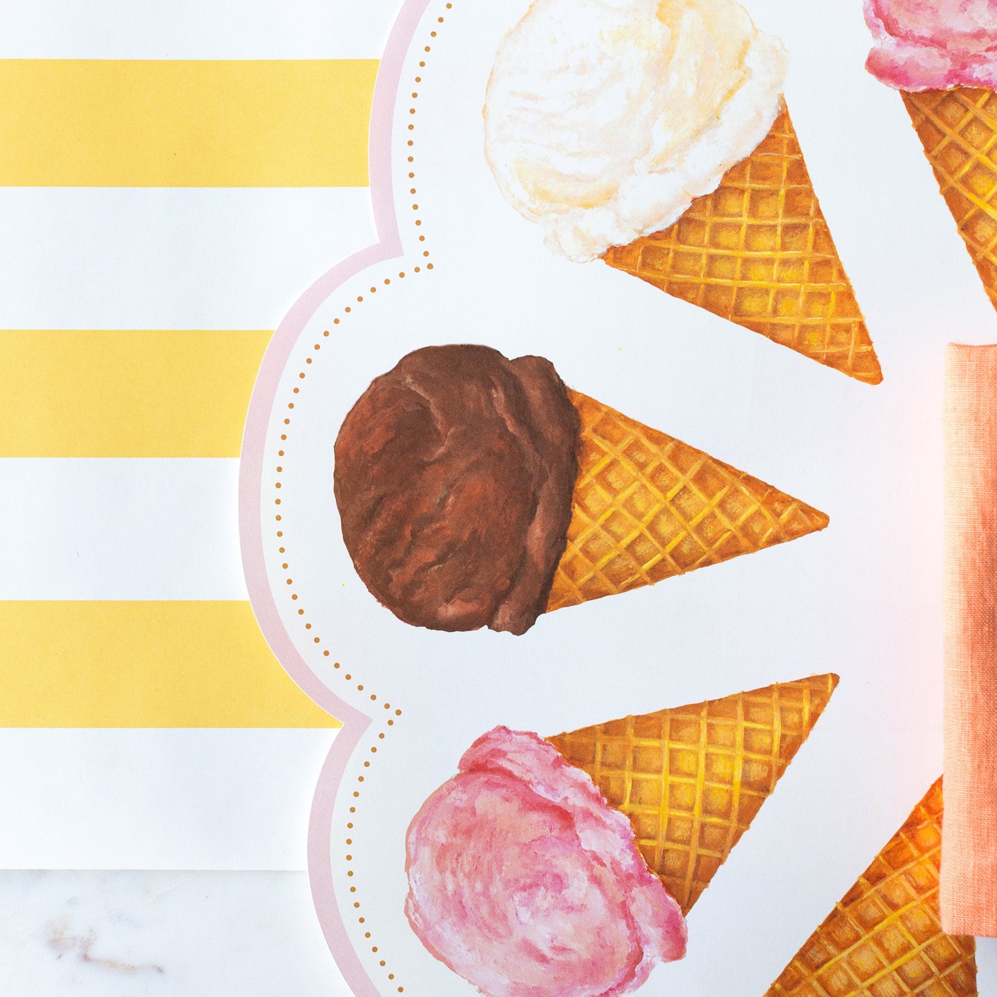 Die-cut Ice Cream Placemat