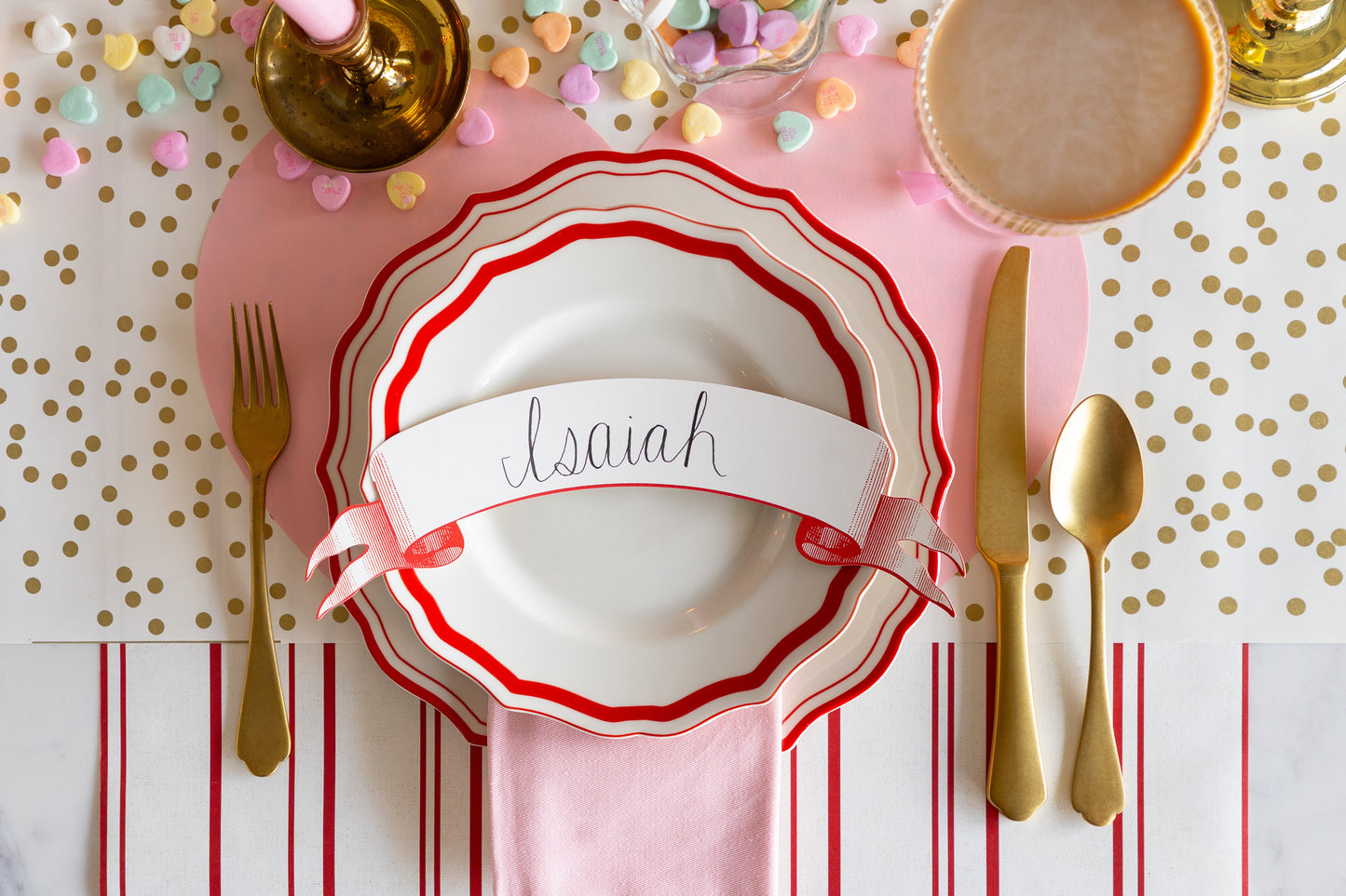 Die-cut Pink Heart Placemat