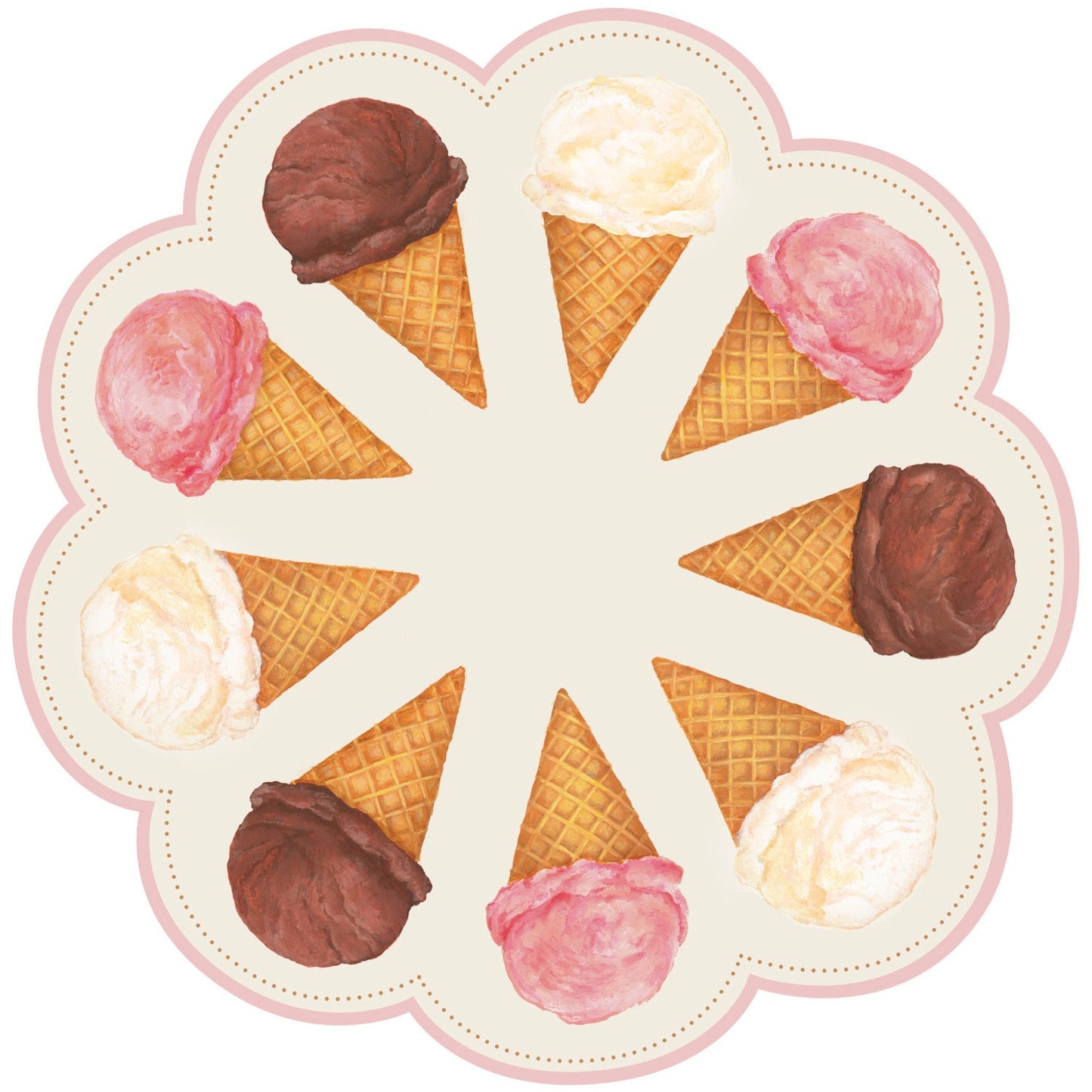 Die-cut Ice Cream Placemat