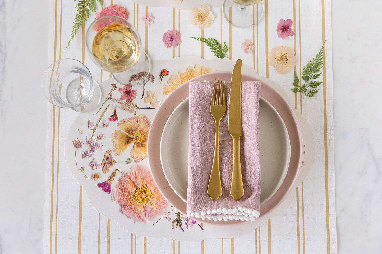 Die-cut Blush Petals Placemat