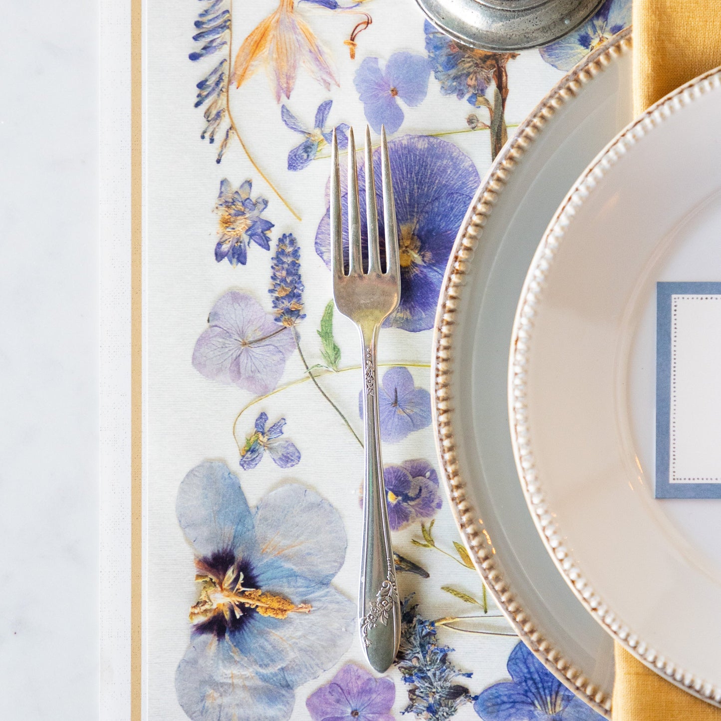 Periwinkle Pressed Petals Placemat