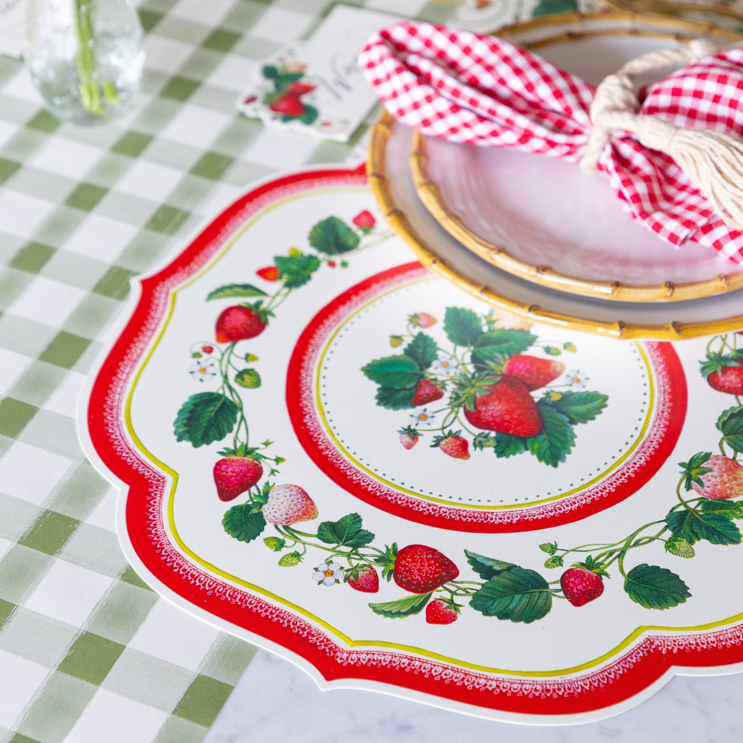 Die-cut Strawberry China Placemat