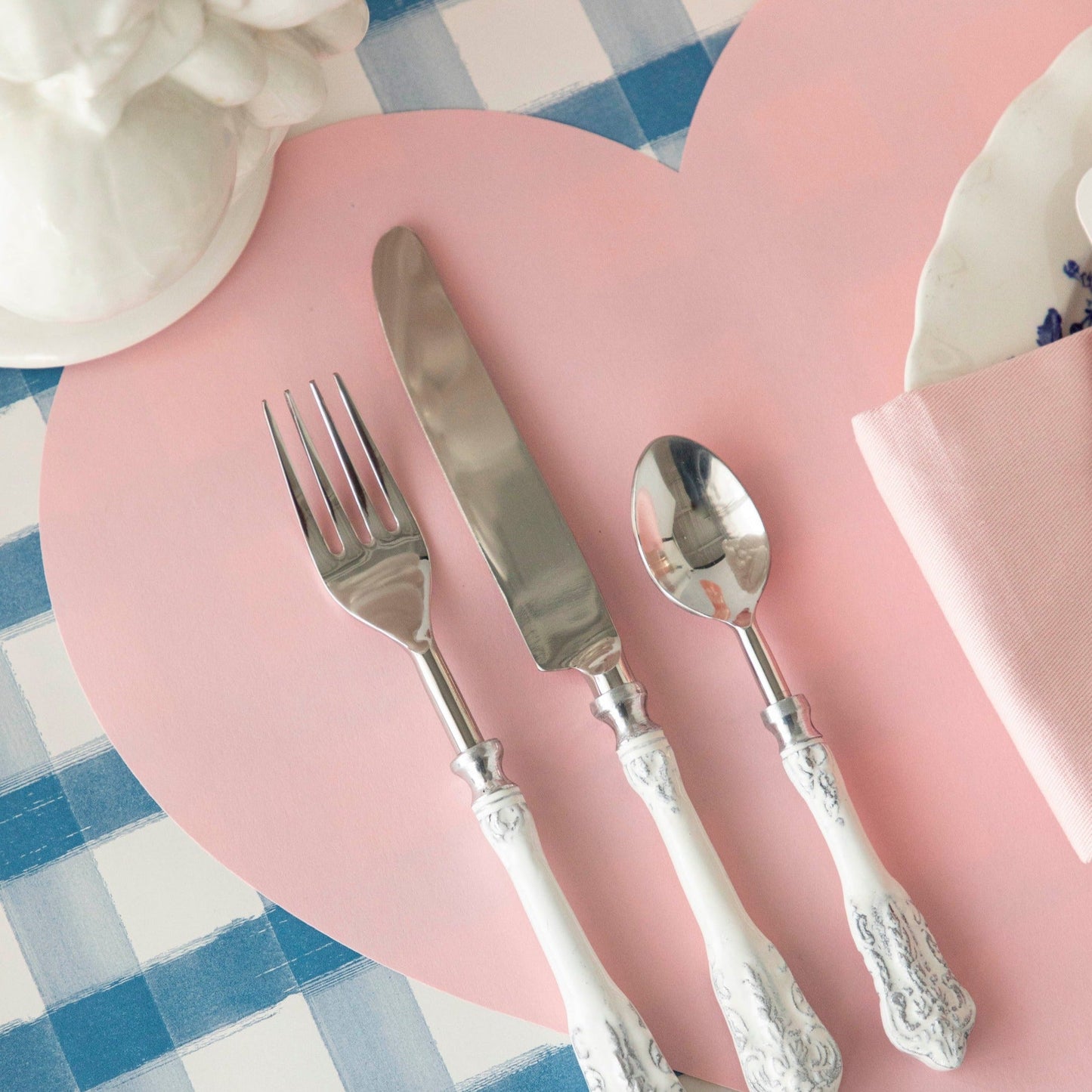 Die-cut Pink Heart Placemat