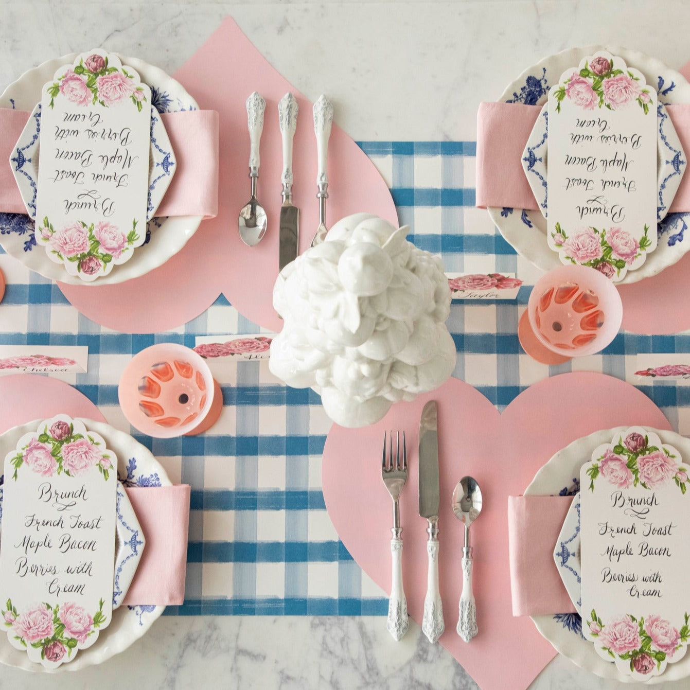 Die-cut Pink Heart Placemat