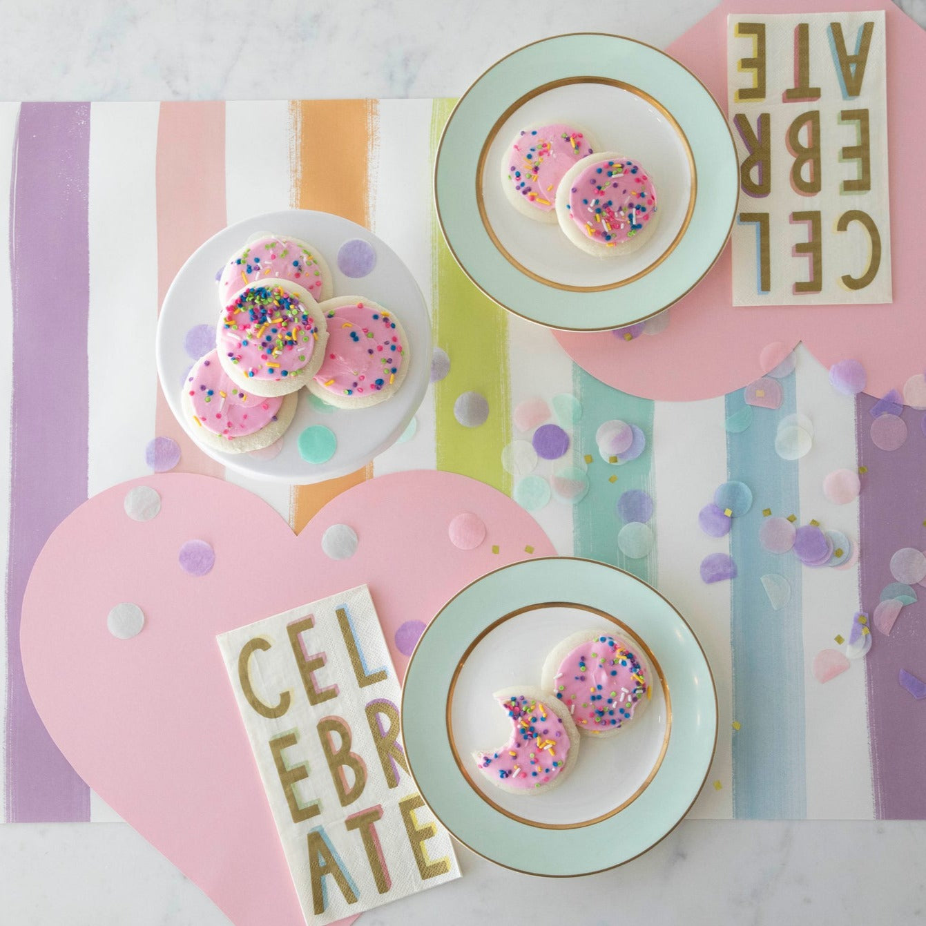 Die-cut Pink Heart Placemat