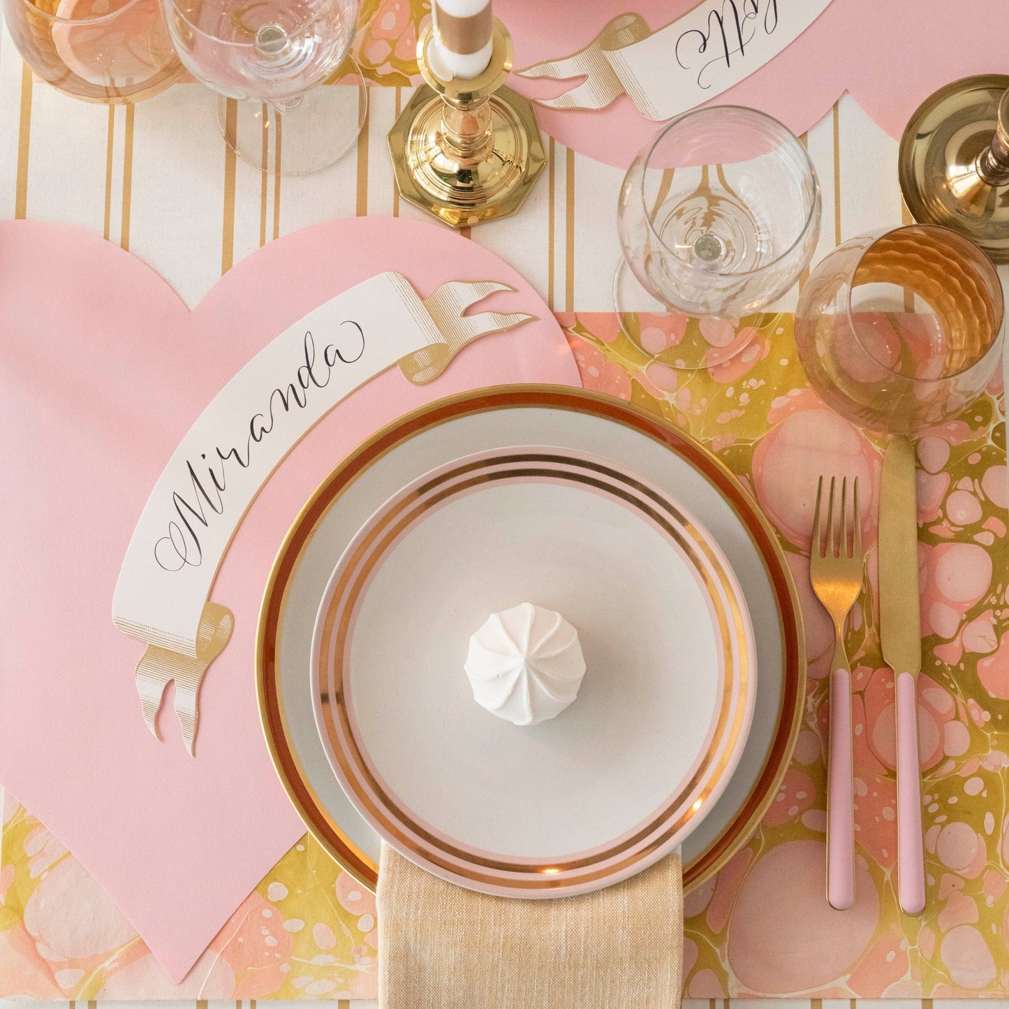 Die-cut Pink Heart Placemat