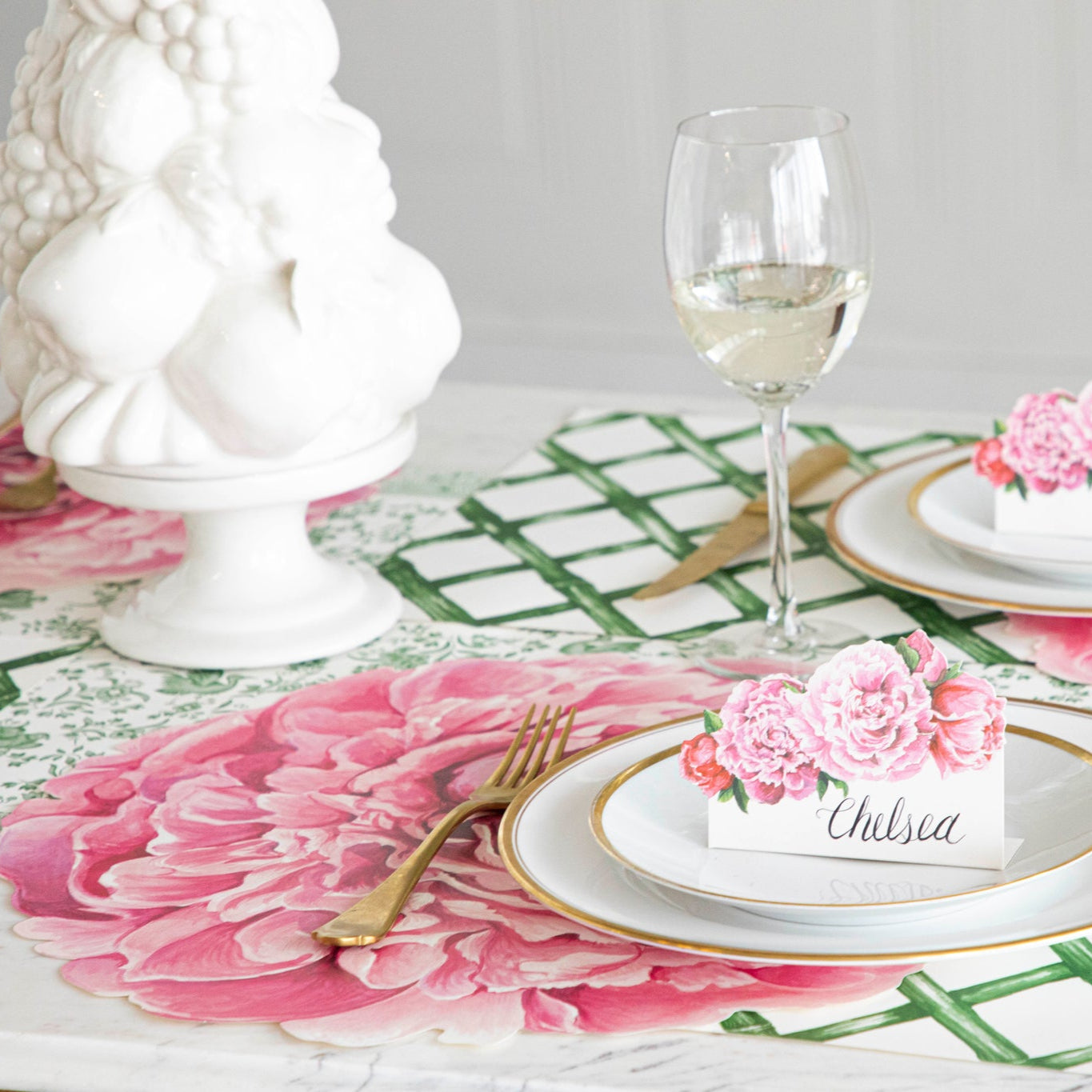Die-cut Peony Placemat