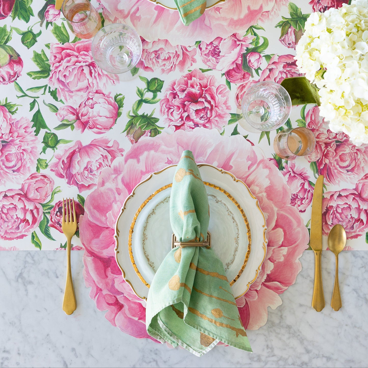 Die-cut Peony Placemat