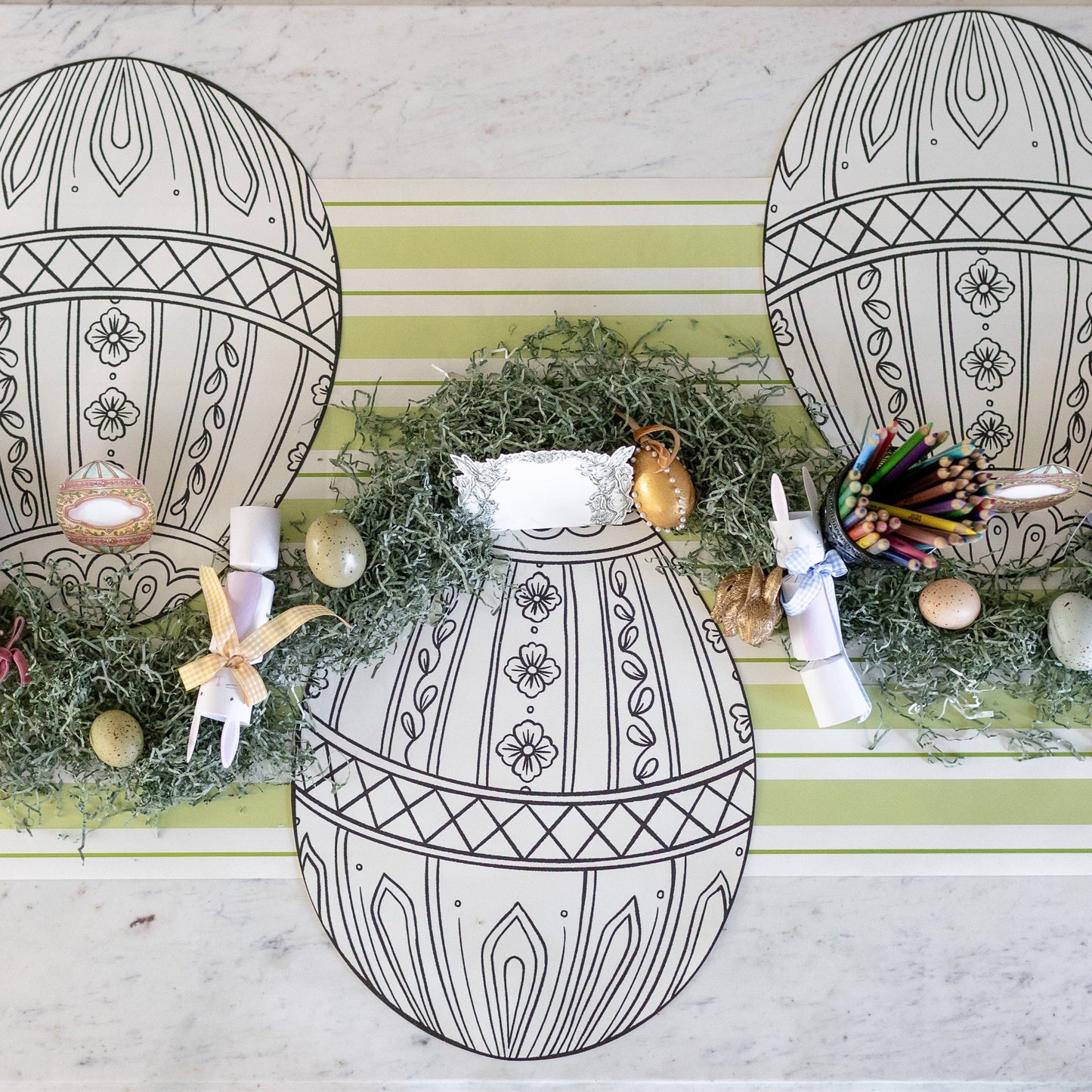 Die-cut Coloring Easter Egg Placemat