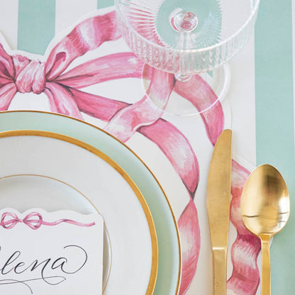 Die-cut Pink Bow Placemat